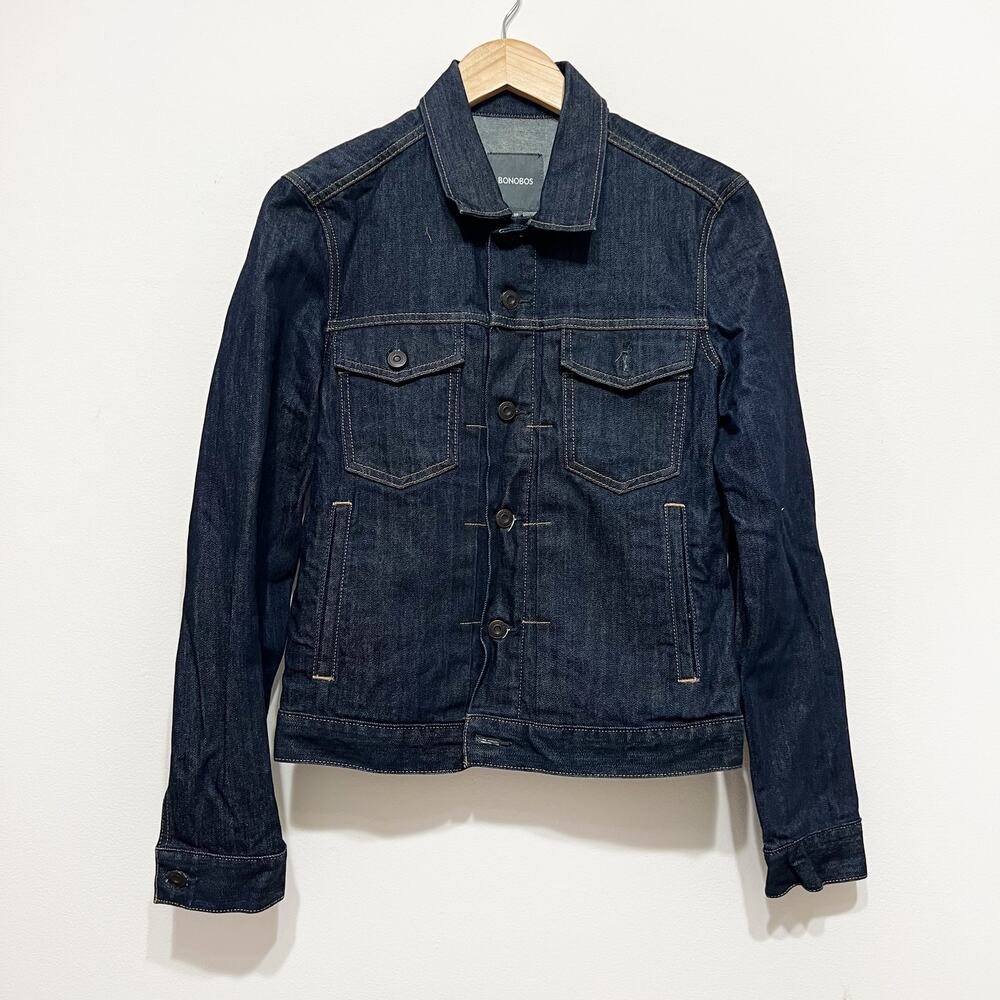 Bonobos mens dark blue jean denim jacket Size Extra Small XS